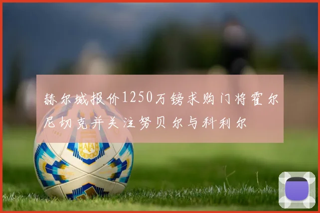 赫尔城报价1250万镑求购门将霍尔尼切克并关注努贝尔与科利尔
